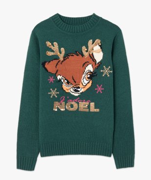 Pull de Noël femme avec motif Bambi - Disney vue4 - DISNEY - GEMO