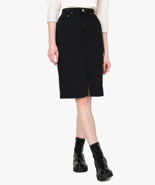 Jupe longue femme en denim vue1 - GEMO(FEMME PAP) - GEMO