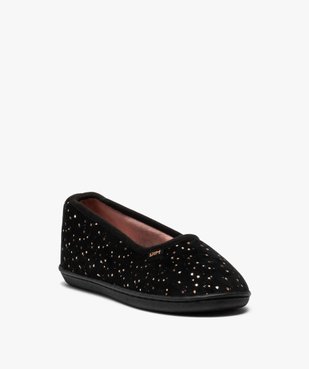 Chaussons femme ballerines en velours - Dim vue2 - DIM - GEMO