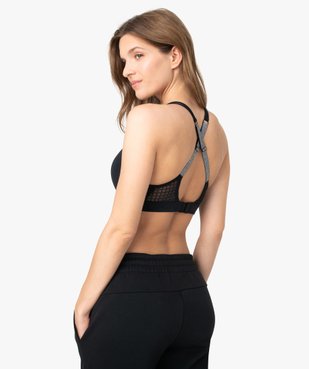 Soutien-gorge de sport push-up – Maintien moyen vue3 - GEMO(HOMWR FEM) - GEMO