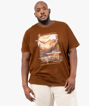Tee-shirt homme grande taille avec motif montagne vue1 - GEMO (G TAILLE) - GEMO