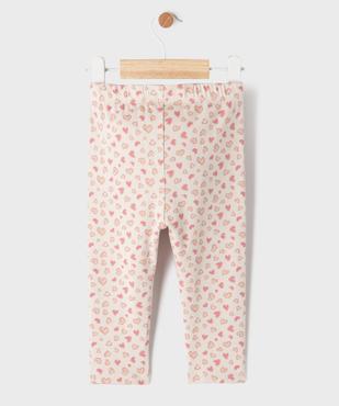 Legging réversible uni et imprimé bébé fille vue3 - GEMO 4G BEBE - GEMO