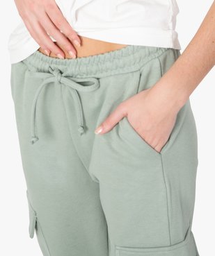 Pantalon de jogging femme avec poches à rabat vue2 - GEMO(FEMME PAP) - GEMO