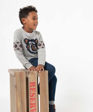 Pull garçon jacquard motif ours vue5 - GEMO (ENFANT) - GEMO