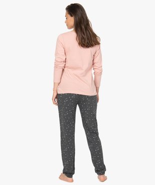 Pyjama femme imprimé Mickey et Minnie - Disney vue3 - DISNEY DTR - GEMO