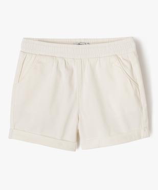 Short ample avec taille élastique en coton stretch fille vue1 - GEMO (ENFANT) - GEMO