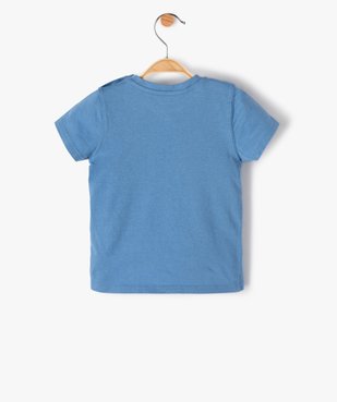 Tee-shirt bébé garçon à manches courtes avec motif vue3 - GEMO(BEBE DEBT) - GEMO