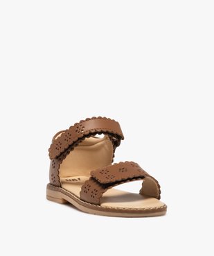 Sandales fille dessus cuir perforé à talon fermé – NA! vue2 - NA! - GEMO