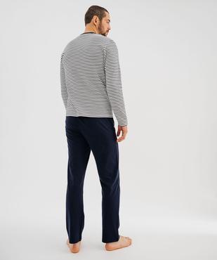 Pyjama avec haut rayé homme - LuluCastagnette vue5 - LULUCASTAGNETTE - GEMO