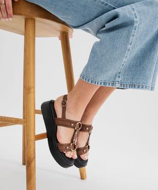 Sandales à brides sur semelle plateforme femme - 5 Miles vue7 - 5 MILES - GEMO