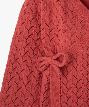 Gilet brassière cache-cœur en tricot fin fantaisie bébé - LuluCastagnette vue2 - LULU CASTAGNETTE GEMO FOR GOOD - GEMO