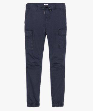 Pantalon homme cargo multipoche au coloris unique vue4 - GEMO (HOMME) - GEMO