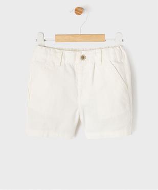 Short en lin et coton avec ceinture ajustable bébé garçon vue1 - GEMO(BEBE DEBT) - GEMO
