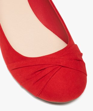 Ballerines femme en suédine unie avec bout drapé vue6 - GEMO(URBAIN) - GEMO