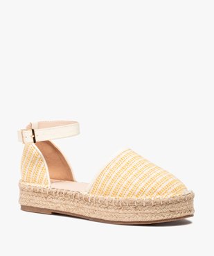 Sandales femme style espadrilles ouvertes sur les côtés vue2 - GEMO (CASUAL) - GEMO