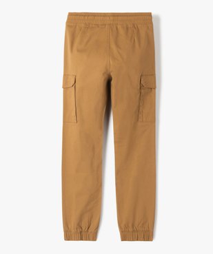 Pantalon garçon en toile unie coupe jogger vue3 - GEMO 4G GARCON - GEMO