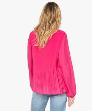 Tunique femme en voile plissé vue3 - GEMO(FEMME PAP) - GEMO