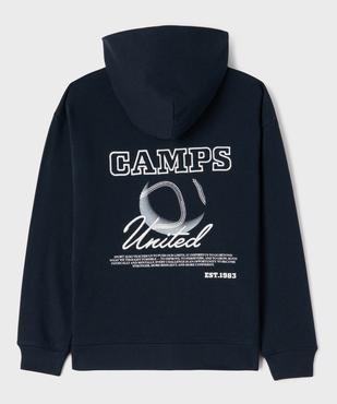 Sweat zippé à capuche imprimé devant et dos garçon - Camps United vue4 - CAMPS - GEMO
