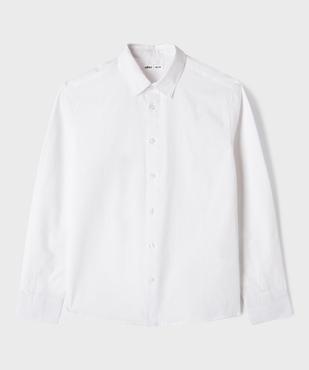Chemise manches longues en coton unie garçon vue1 - GEMO (JUNIOR) - GEMO