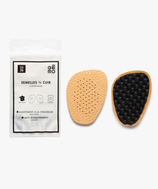 Semelles femme anti-échauffement en cuir et en latex vue2 - GEMO(ENTRETIEN) - GEMO