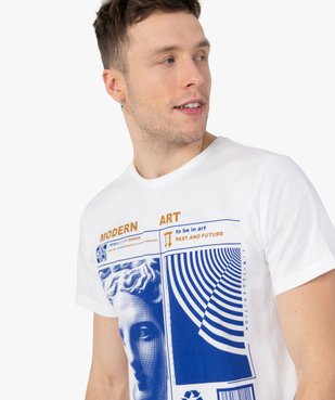 Tee-shirt homme à manches courtes avec motif art moderne vue2 - GEMO (HOMME) - GEMO