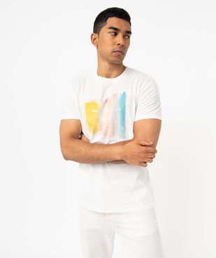 Tee-shirt homme à manches courtes et motif abstrait vue3 - GEMO (HOMME) - GEMO