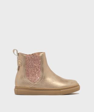 Boots Chelsea pailletées à semelle sport fille vue1 - LOVELY WINGS - GEMO