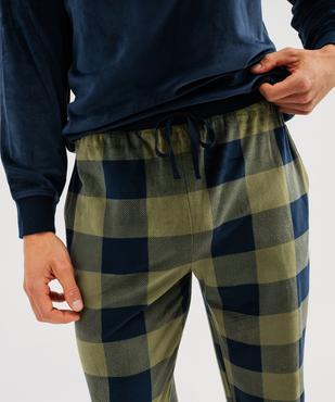 Pyjama en velours à carreaux homme vue5 - GEMO 4G HOMME - GEMO