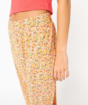 Pantalon femme ample plissé à fleurs vue6 - GEMO(FEMME PAP) - GEMO