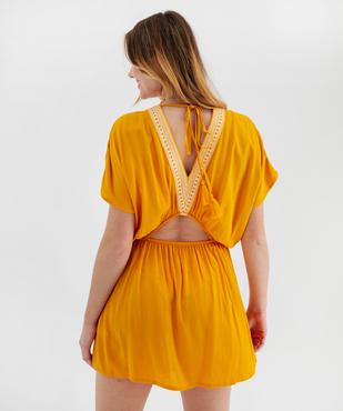 Robe de plage en viscose fluide femme vue3 - GEMO (PLAGE) - GEMO