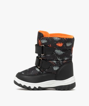Après-skis garçon avec double scratch et semelle crantée motif dinosaure vue3 - ATHLETIC - GEMO