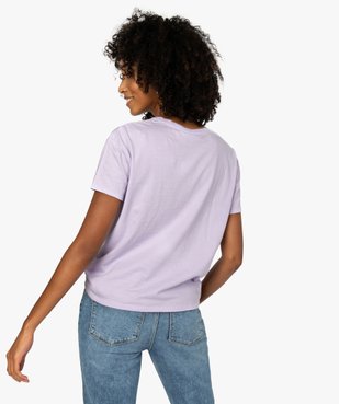 Tee-shirt femme manches courtes imprimé - Princesses Disney vue3 - DISNEY PRINCESS - GEMO