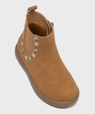 Boots Chelsea zippées à broderie fleurie fille - Lovely Wings vue5 - LOVELY WINGS - GEMO