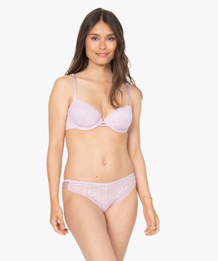 Soutien-gorge femme corbeille en dentelle et satin vue3 - GEMO(HOMWR FEM) - GEMO