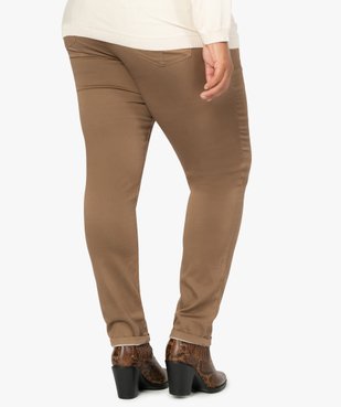 Pantalon femme coupe slim en maille extensible vue3 - GEMO (G TAILLE) - GEMO