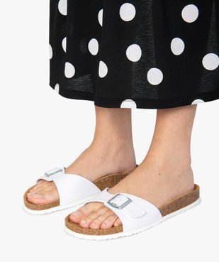 Mules femme à large bride et semelle intérieure cuir vue1 - GEMO (CASUAL) - GEMO