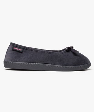 Chaussons ballerines en velours à semelle ergonmique vue1 - ISOTONER - GEMO