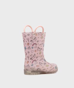 Bottes de pluie à motifs et semelle lumineuse fille - Lovely Wings vue4 - LOVELY WINGS - GEMO