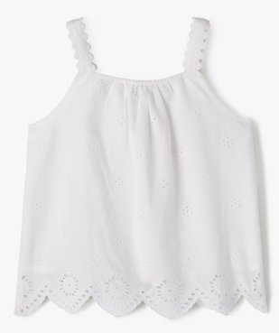 Blouse à bretelles en broderie anglaise fille vue3 - GEMO (ENFANT) - GEMO