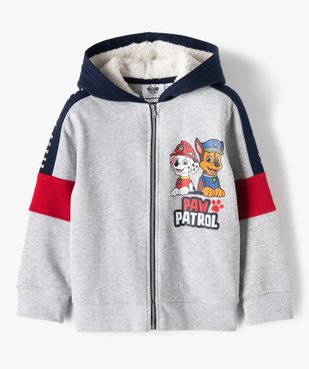 Sweat garçon zippé chaud à capuche - La Pat Patrouille vue2 - PAT PATROUILLE - GEMO