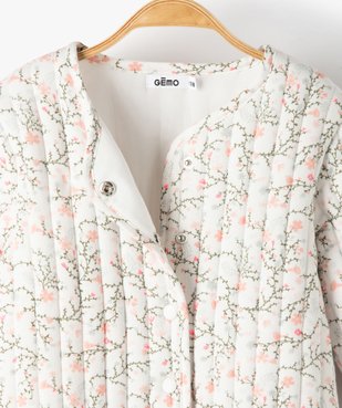 Veste bébé fille matelassée à motif fleuri vue2 - Nikesneakers(BEBE DEBT) - Nikesneakers