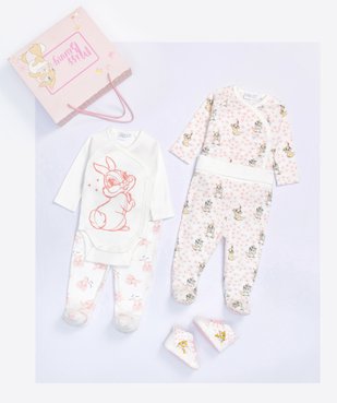 Ensemble 4 pièces bodies, pyjamas et accessoire pour bébé fille - GEMO