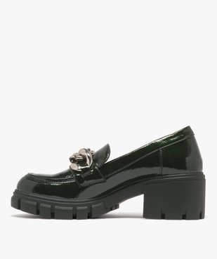 Mocassins chunky vernis à talon et semelle crantée femme vue9 - 5 MILES - GEMO