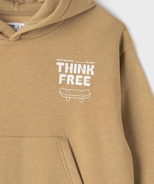 Sweat à capuche et message garçon vue2 - GEMO 4G GARCON - GEMO