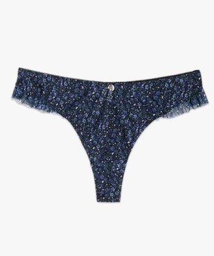 Tanga femme en tulle imprimé – LuluCastagnette vue4 - LULUCASTAGNETTE - GEMO