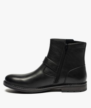 Boots homme à boucles décoratives et doublure chaude vue3 - GEMO (CASUAL) - GEMO