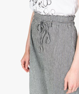 Pantacourt femme large à carreaux vichy vue2 - GEMO(FEMME PAP) - GEMO