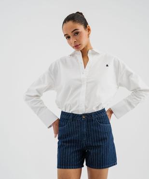 Chemise en coton coupe ample femme - LuluCastagnette vue1 - LULU CASTAGNETTE GEMO FOR GOOD - GEMO