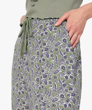 Pantalon de pyjama femme à motifs fleuris vue2 - GEMO(HOMWR FEM) - GEMO