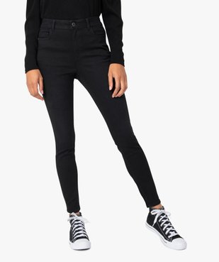 Jean femme skinny taille haute super stretch noir uni vue1 - GEMO(FEMME PAP) - GEMO